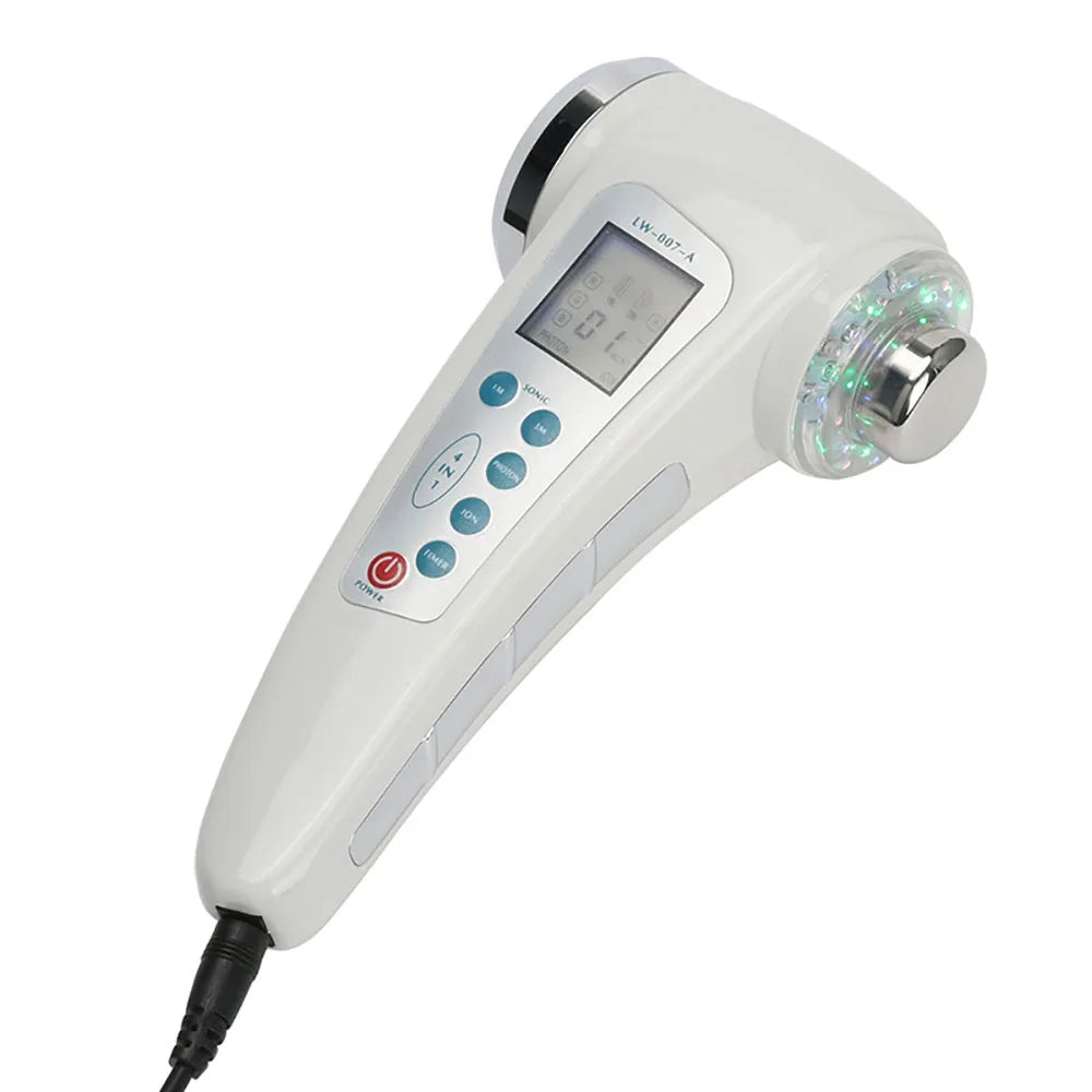 Double-headed Cavitation Ultrasonic Face Body Slimming Massager 7 Colors LED Facial Photon Herapy Skin Care Anti-wrinkle Lifting