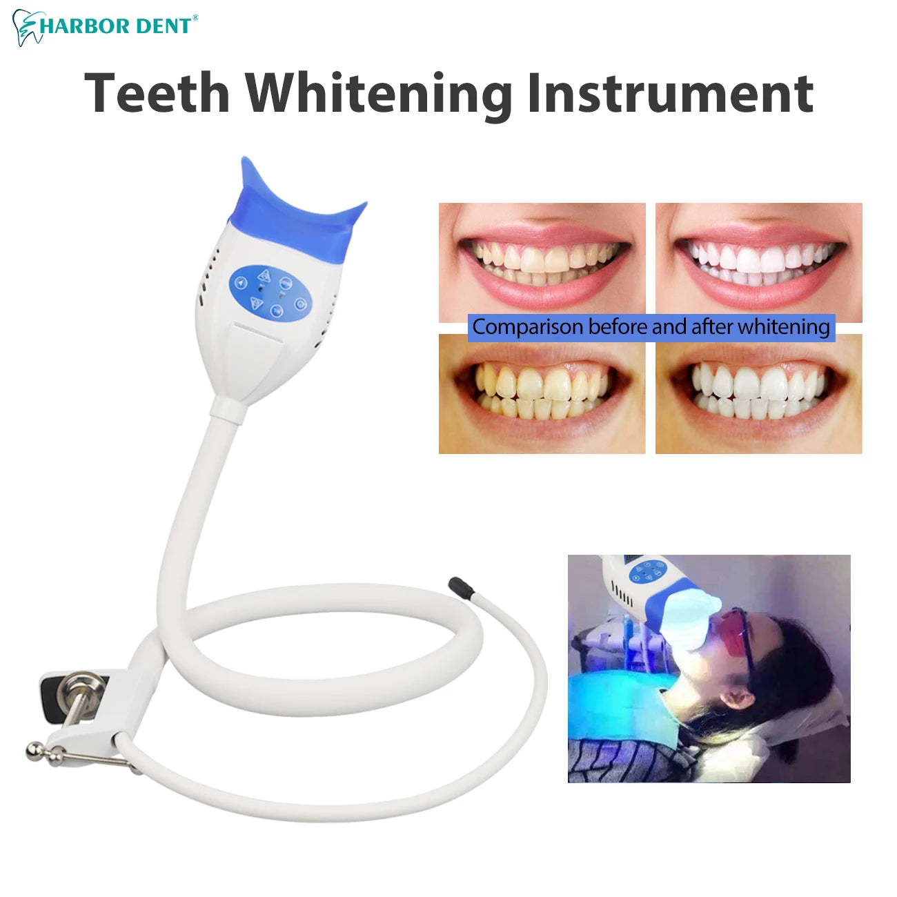 Dental Teeth Whitening Lamp Accelerator Portable LED Cold Light Teeth Bleaching Machine Desk Teeth Whitening Light Lamp