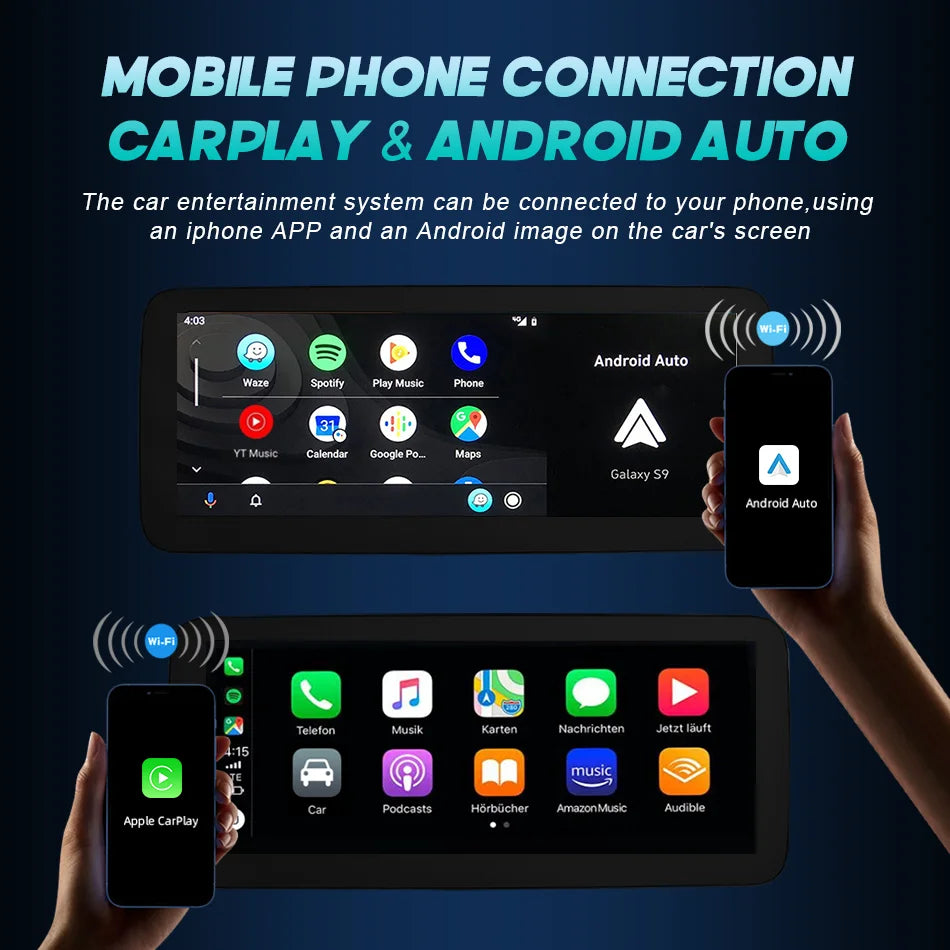 NUNOO Linux Car Radio Wireless Carplay For Mercedes Benz C Class W205 GLC V Class W447 2015-2019 GPS Auto Multimedia Player Navi