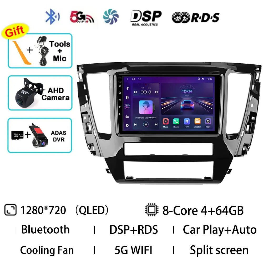 Android 15 Car Radio For Mitsubishi Pajero Sport 3 2020 - 2021 GPS Multimedia Player Navi Head Unit Stereo 360 Camera QLED Video