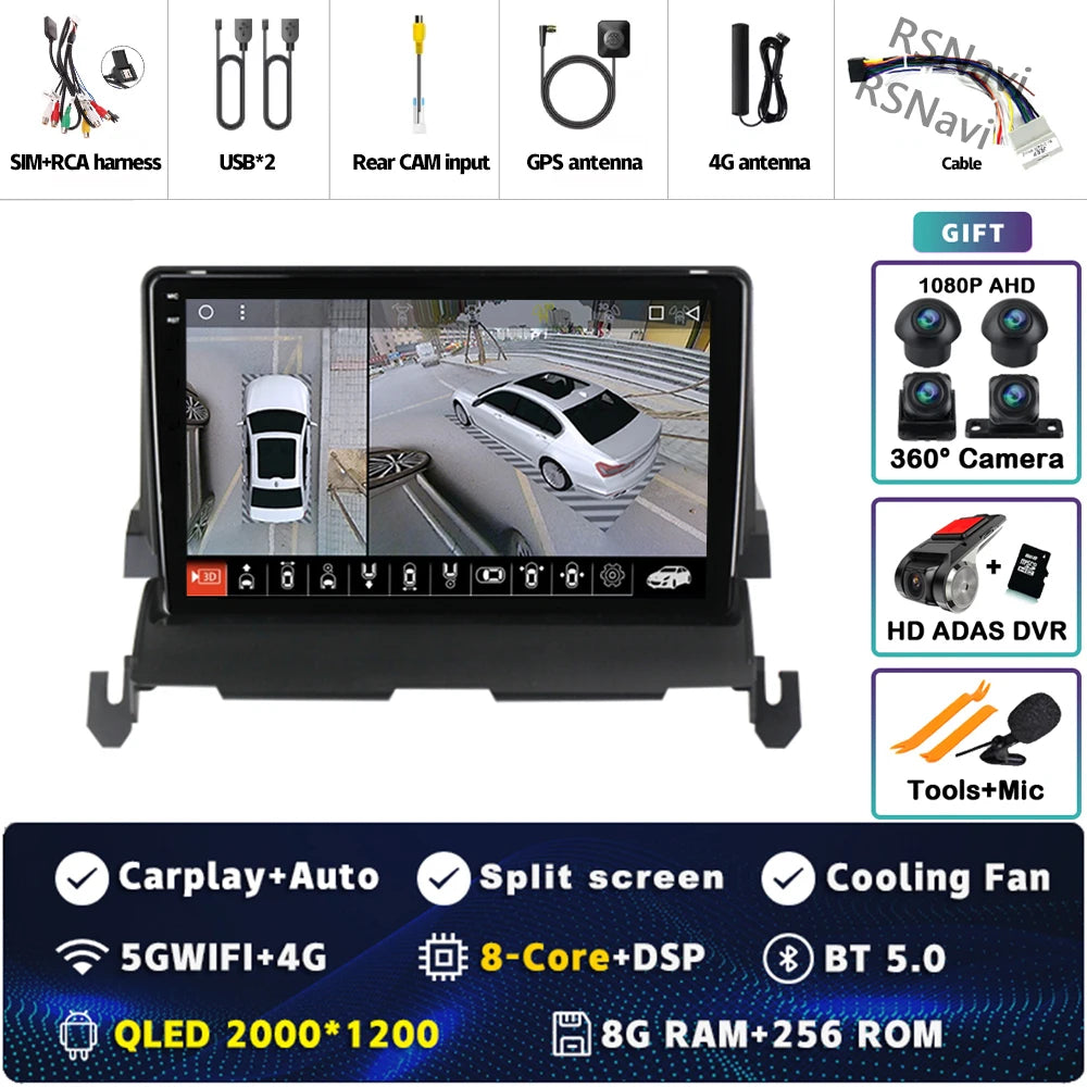 Android 14 CarPlay Car Radio for Dodge Journey 2009 2010 2011 2012 Multimedia Navigation GPS Stereo Auto video Head Unit 2 DIN