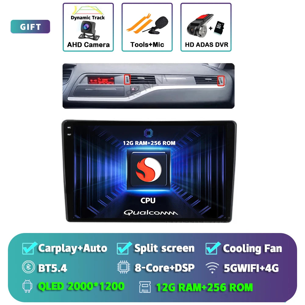 Android 14 Carplay Car Radio Multimedia For Citroen C5 2008 2009 2010 -2017 navigation video DVD Autoradio Stereo 2din Head Unit