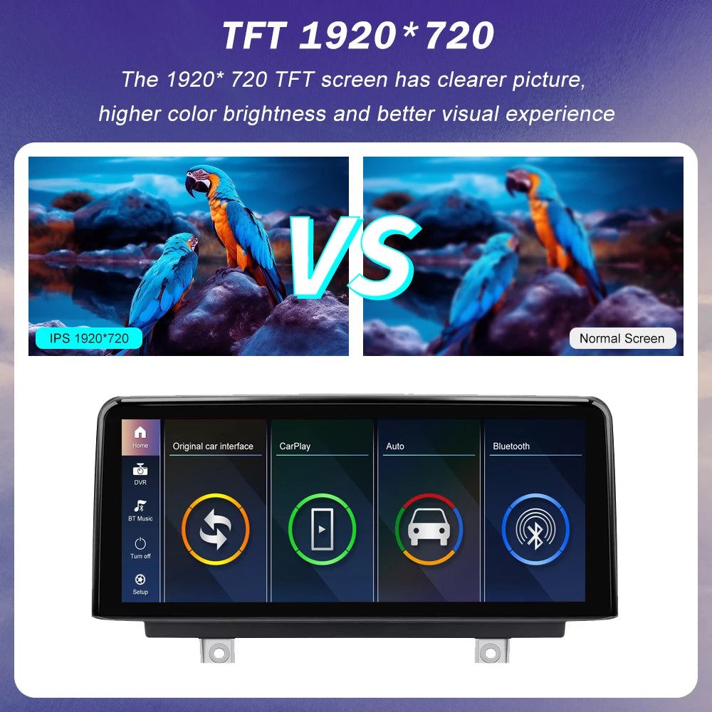 1920*720 Multimedia Touch Screen For BMW 1/2/3/4 Series F20/F21/F22/F30/F31/F33/F34/F36 Android Auto NBT System Wireless Carplay