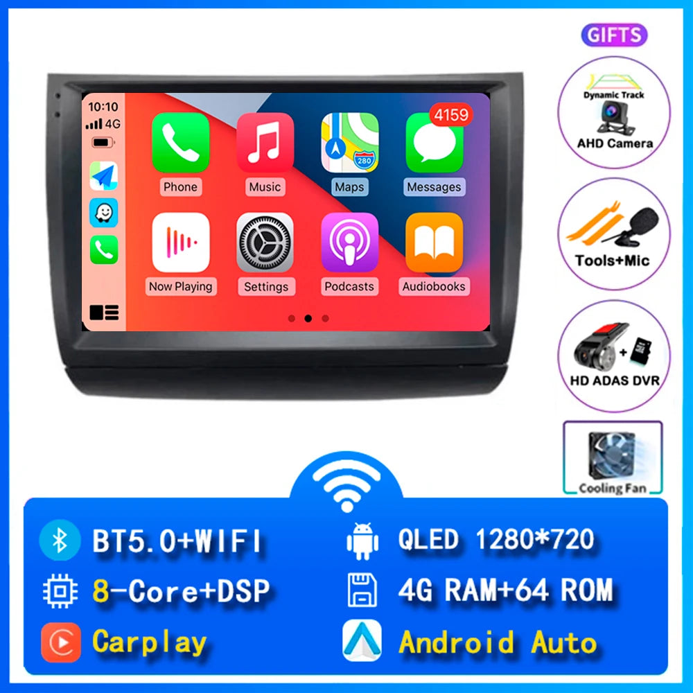 Android 14 wifi+4G Carplay Car Radio For Toyota Prius 20 2002 - 2009 Navigation GPS Video Player Stereo Multimedia DVD DSP 8core