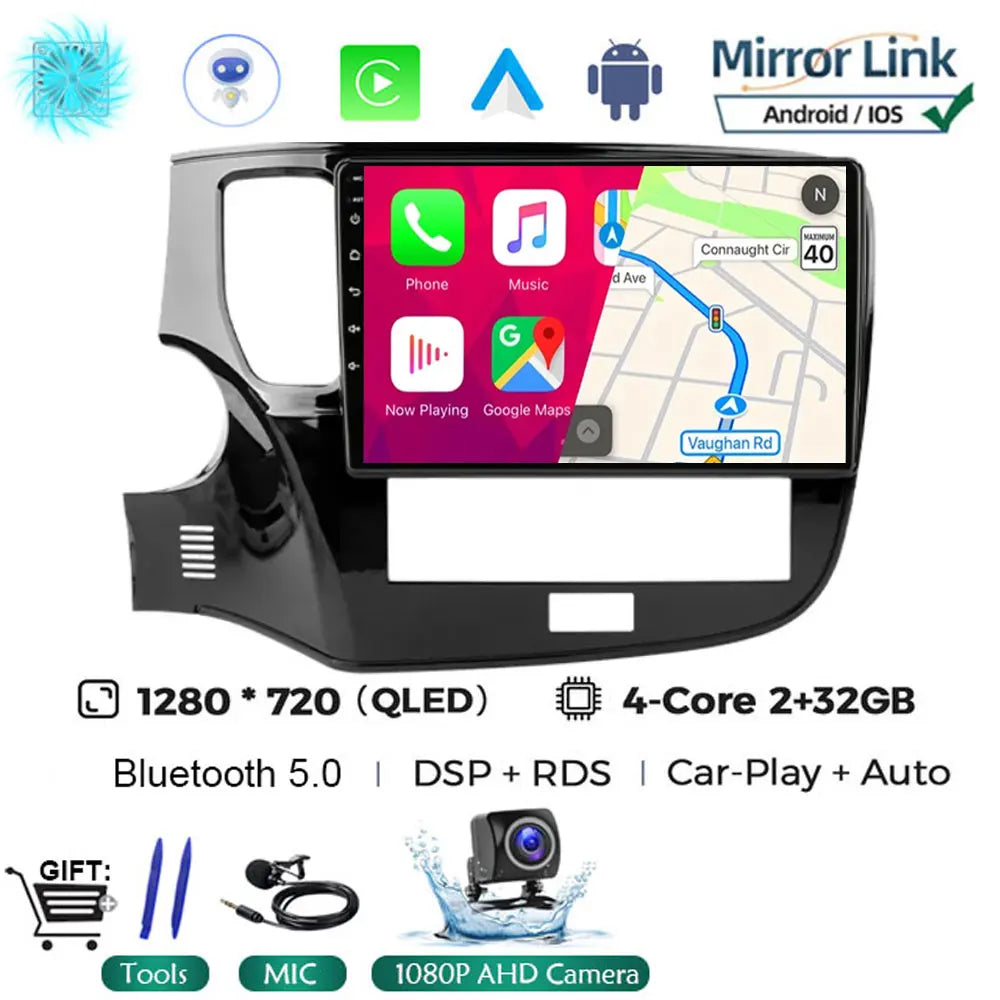 Android 14 Car Radio Multimedia Automotive Carplay Android Auto Wireless For Mitsubishi Outlander 3 2012-2018 Autoradio Stereo