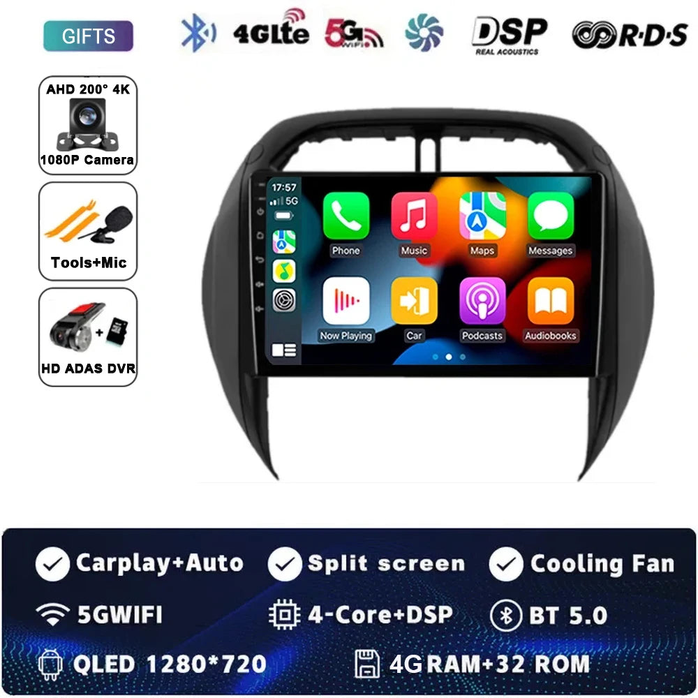 Android 15 Auto Radio For Toyota RAV4 RAV 4 2003 2004 2005 DSP Carplay GPS Navigation Multimedia Video Player Stereo 2din DVD