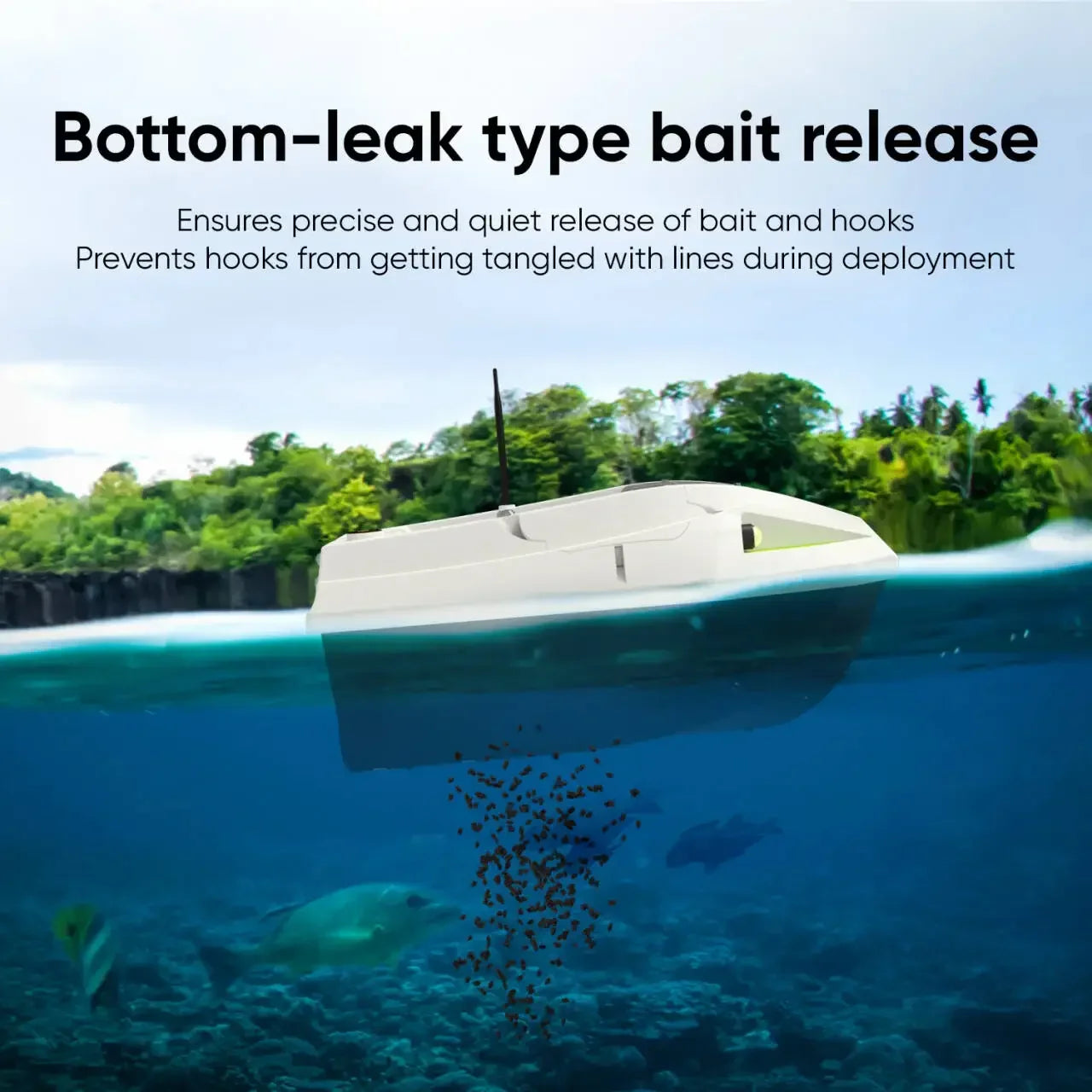 12V High-speed GPS Rc Bait Boat 99 Positioning Points Nest Making Boat Night Fishing Trawl Decoupling Sonar Detection Carp Boat