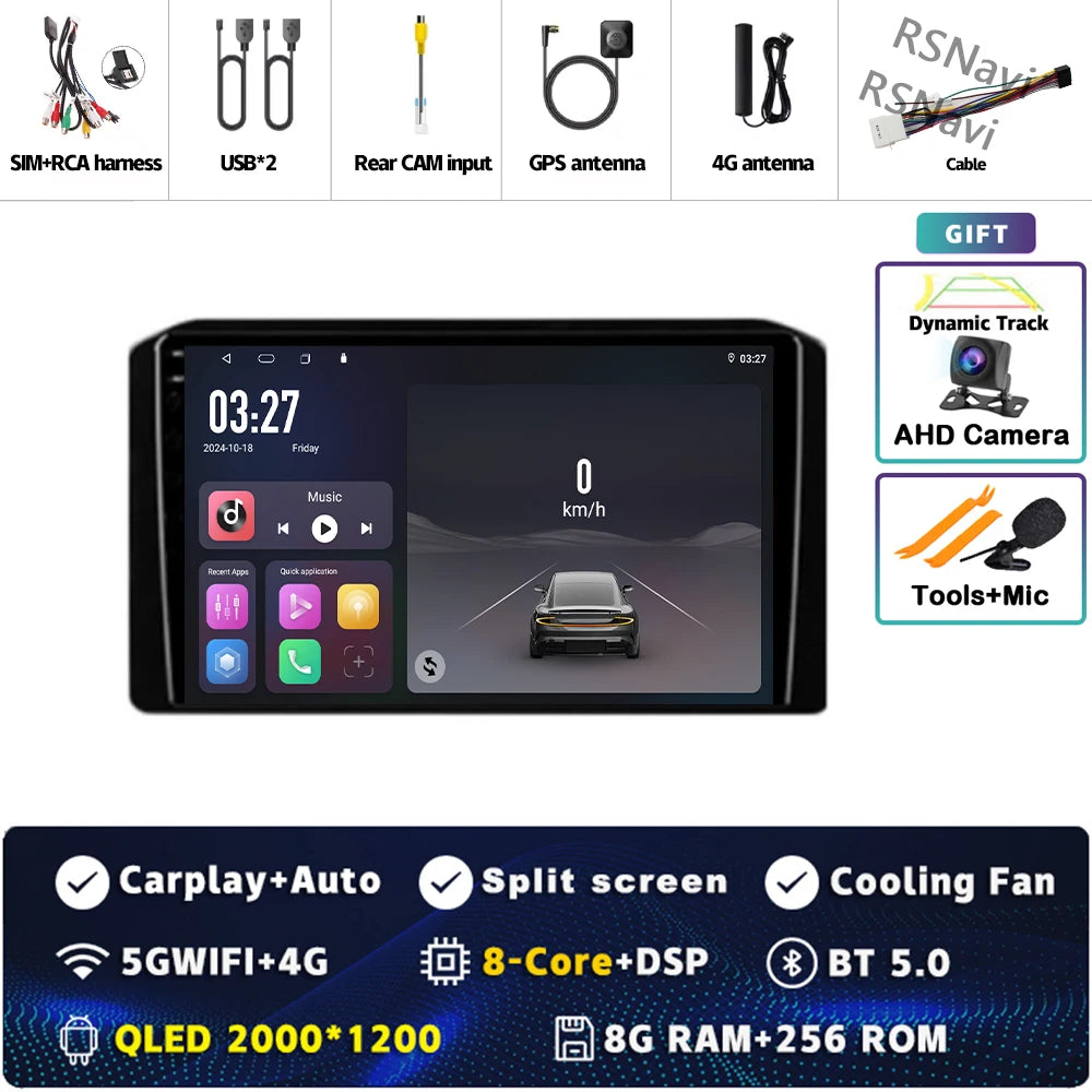 Android 14 Car Radio For Mitsubishi Xpander 2021 2022 Navigation GPS Multimedia Video Player Stereo wifi+4G Carplay Qualcomm DSP