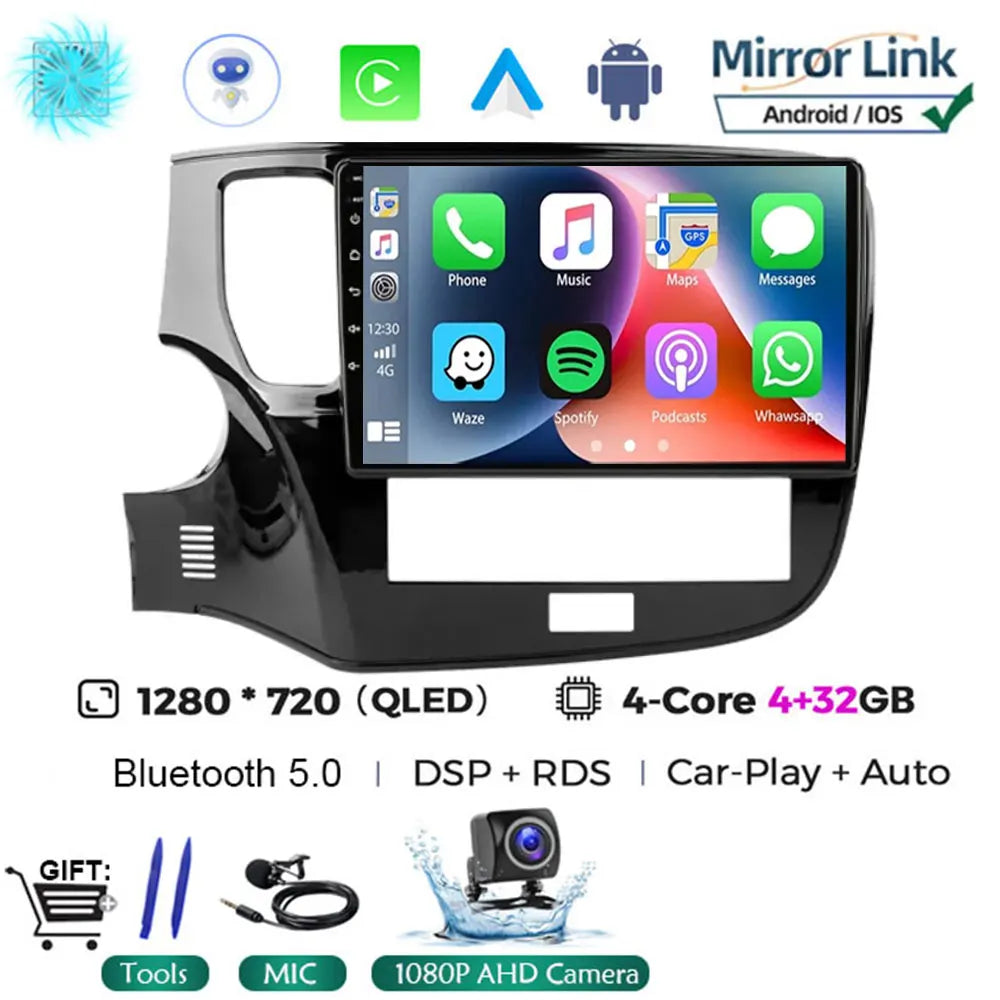 Android 14 Car Radio Multimedia Automotive Carplay Android Auto Wireless For Mitsubishi Outlander 3 2012-2018 Autoradio Stereo