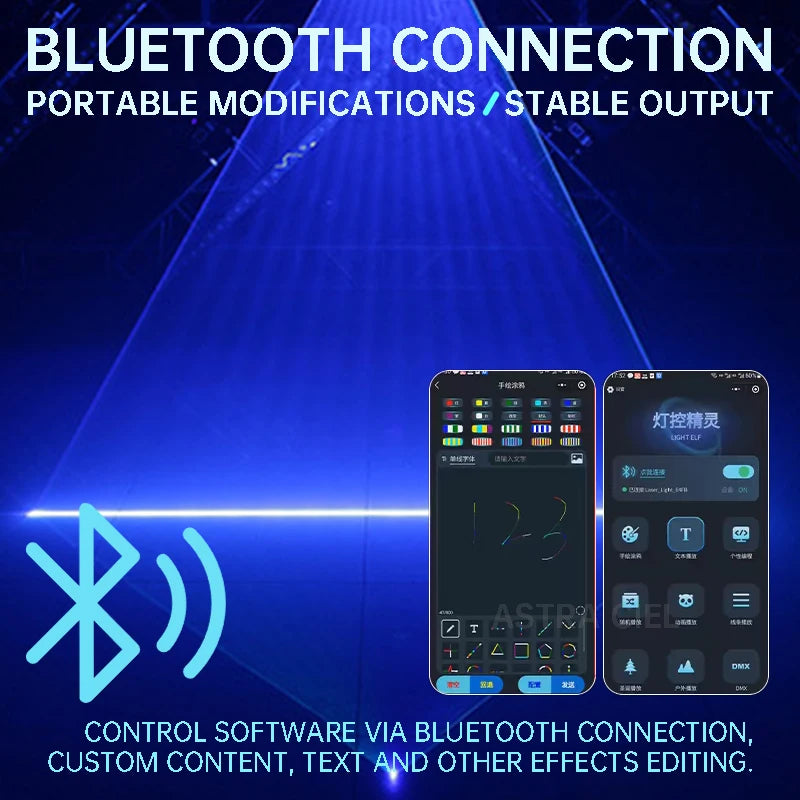 3w 4w 5w laser light RGB bluetooth app connection DMX 3D animation projector DJ bar Christmas party wedding dance stage light