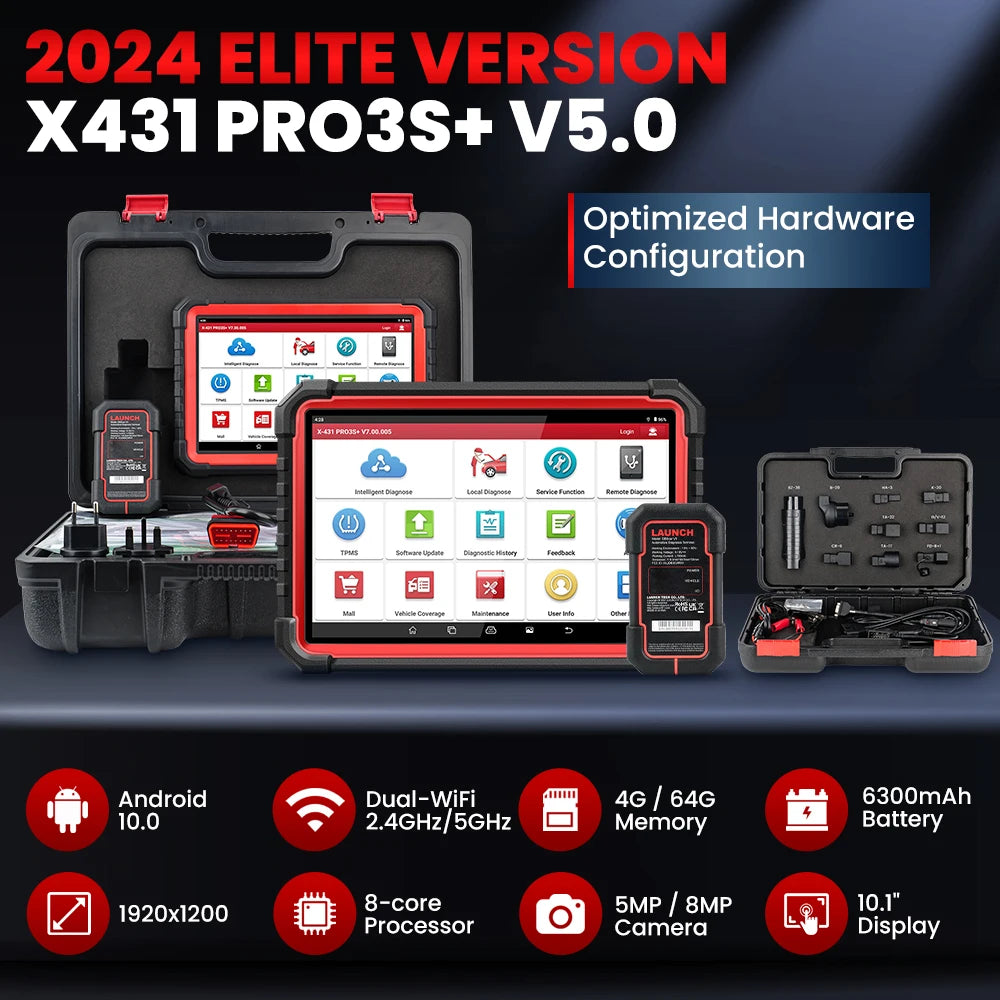 2025 LAUNCH X431 Pro3s Plus V5.0 10.1" Full System Car Diagnostic tools ECU Coding Bi-directional controal Topology Mapping