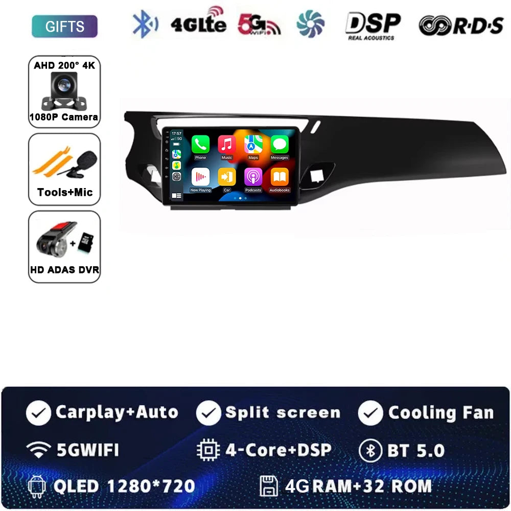 Car Radio Carplay Android 15 For Citroen C3 DS3 2010 - 2016 Navigation GPS Android Auto Multimedia Player Stereo 4G Wifi No 2din