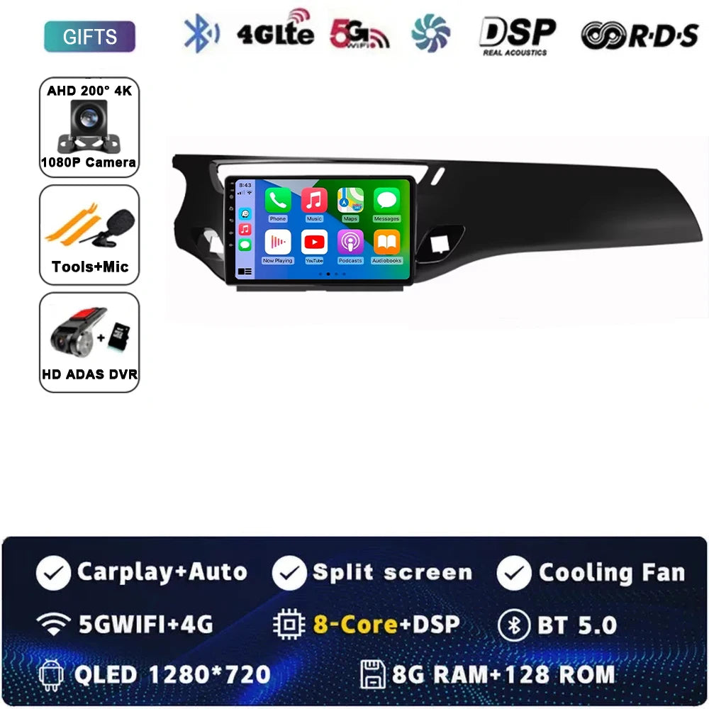 Car Radio Carplay Android 15 For Citroen C3 DS3 2010 - 2016 Navigation GPS Android Auto Multimedia Player Stereo 4G Wifi No 2din