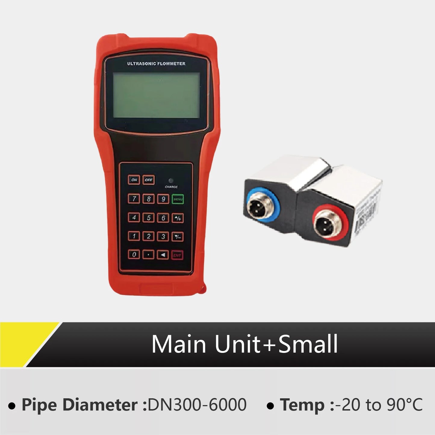 TUF-2000H Handheld Ultrasonic Flow Meter Portable Clamp-On Flowmeter Non-Invasive No Pipe Cutting