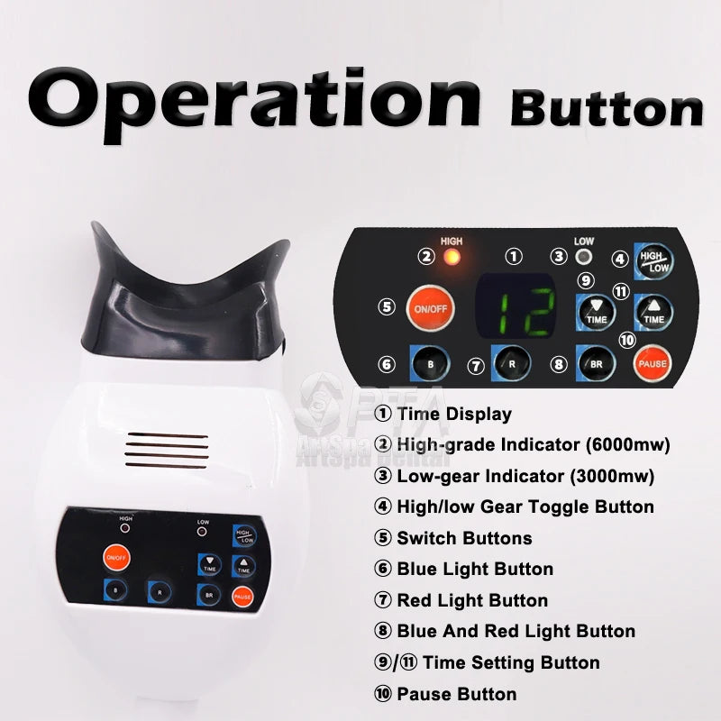 Dental Multifunctional Cold Light Lamp 3 Color Models Tooth Whitening Bleaching Accelerator Device LED Light Technology