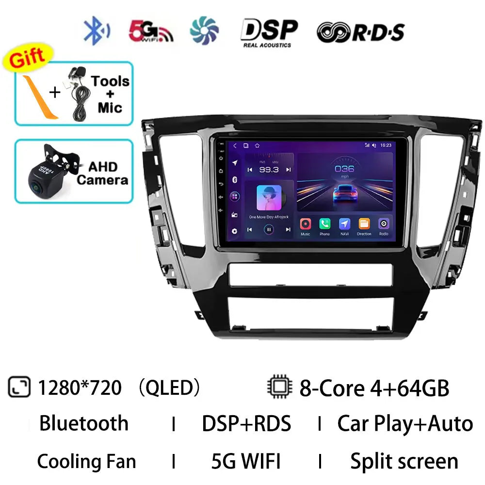 Android 15 Car Radio For Mitsubishi Pajero Sport 3 2020 - 2021 GPS Multimedia Player Navi Head Unit Stereo 360 Camera QLED Video