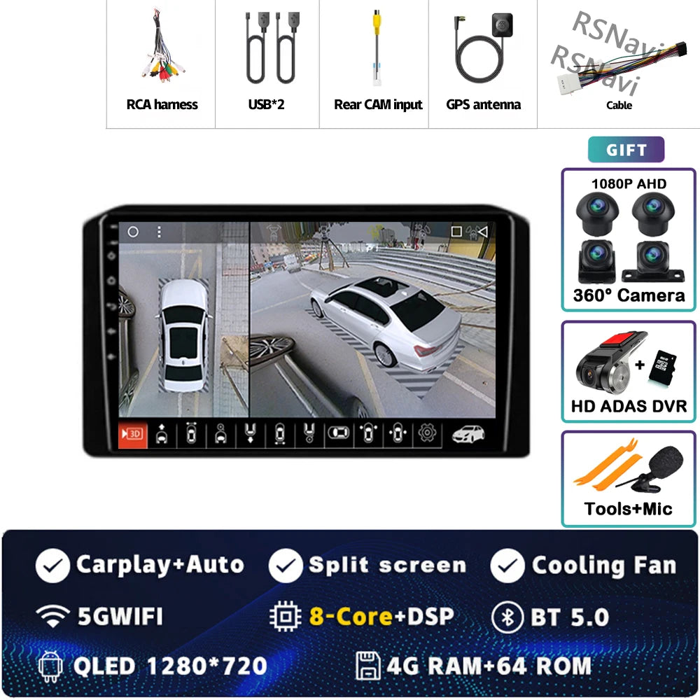 Android 14 Car Radio For Mitsubishi Xpander 2021 2022 Navigation GPS Multimedia Video Player Stereo wifi+4G Carplay Qualcomm DSP