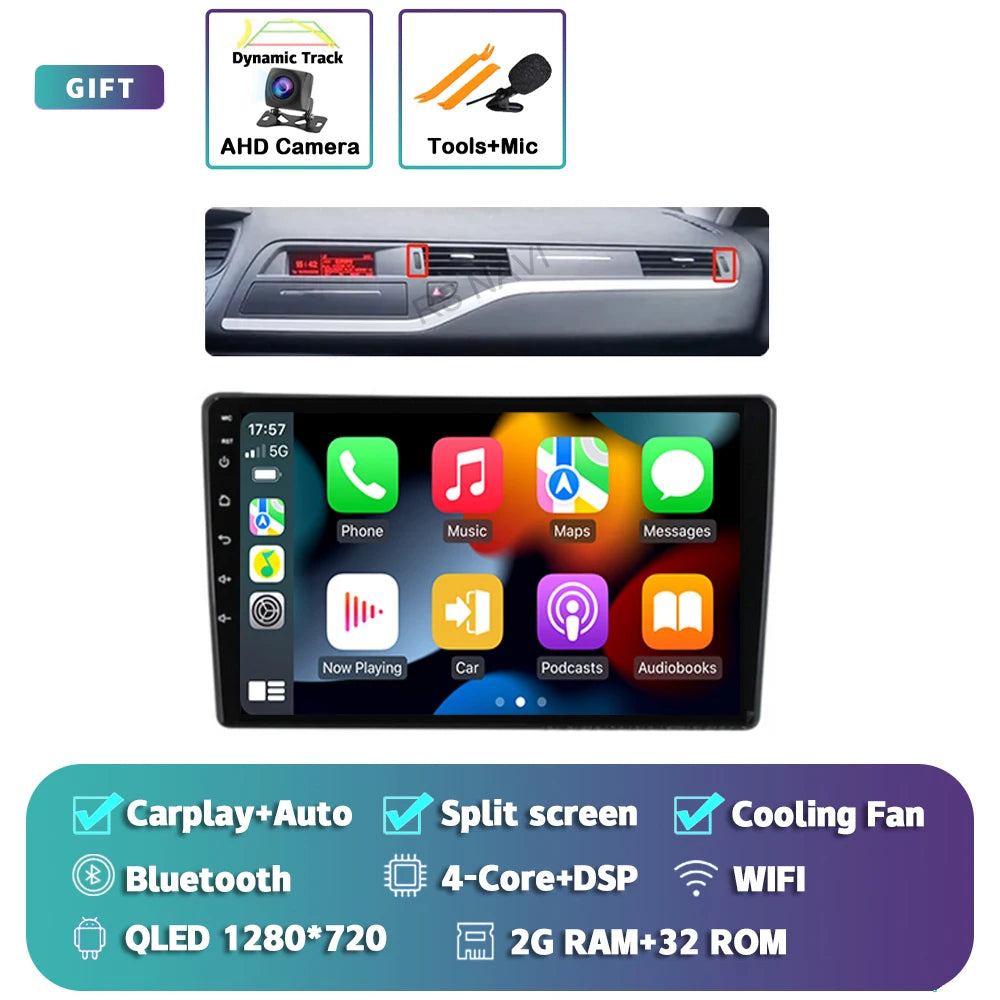 Android 14 Carplay Car Radio Multimedia For Citroen C5 2008 2009 2010 -2017 navigation video DVD Autoradio Stereo 2din Head Unit