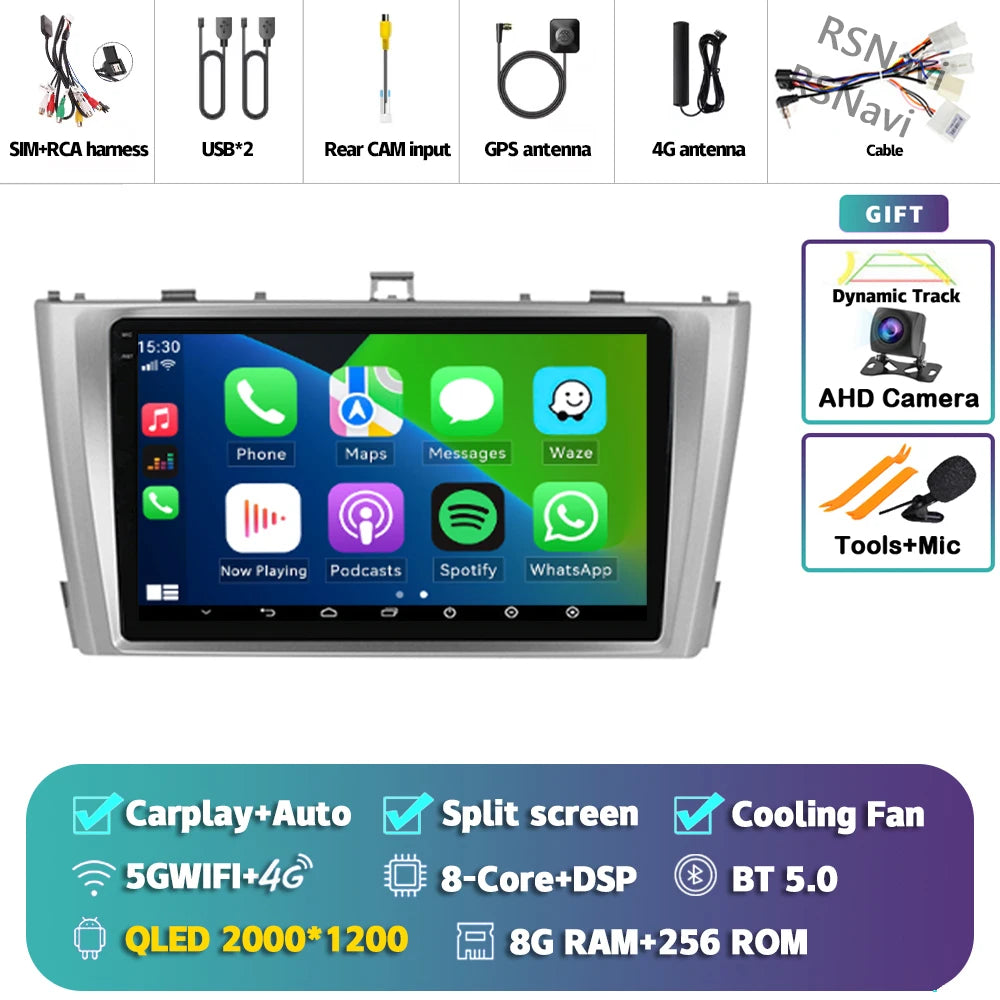 Android 14 Car Radio For Toyota Avensis T27 2009 - 2015 Navigation GPS Multimedia Player Stereo wifi+4G Carplay auto video 2din