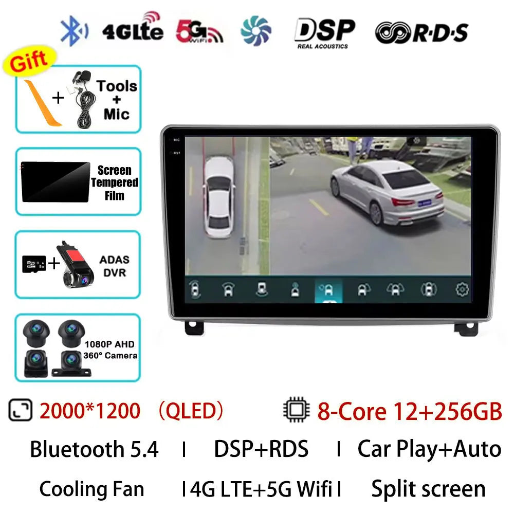 Android 15 Car Radio For Peugeot 407 1 2004 - 2011 GPS Multimedia Player Navi Wireless Carplay DSP BT Head Unit 360 Camera Video