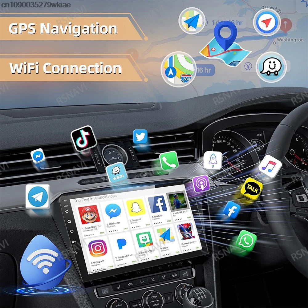 Android 14 For Chrysler 300/300C 2004-2011 Car Radio Stereo Wifi Navi Multimedia Video Player Autoradio 2Din 9in GPS Navi Maps
