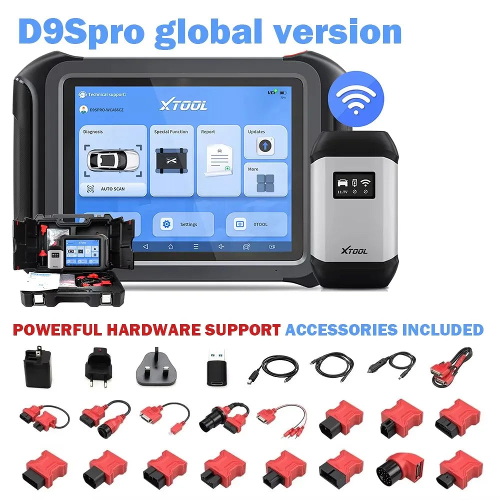 2025 XTOOL D9S Pro Car Diagnostic Tools ECU Coding Programming Bi-Directional Key Programmer Topology Map CAN FD DoIP 42 Resets