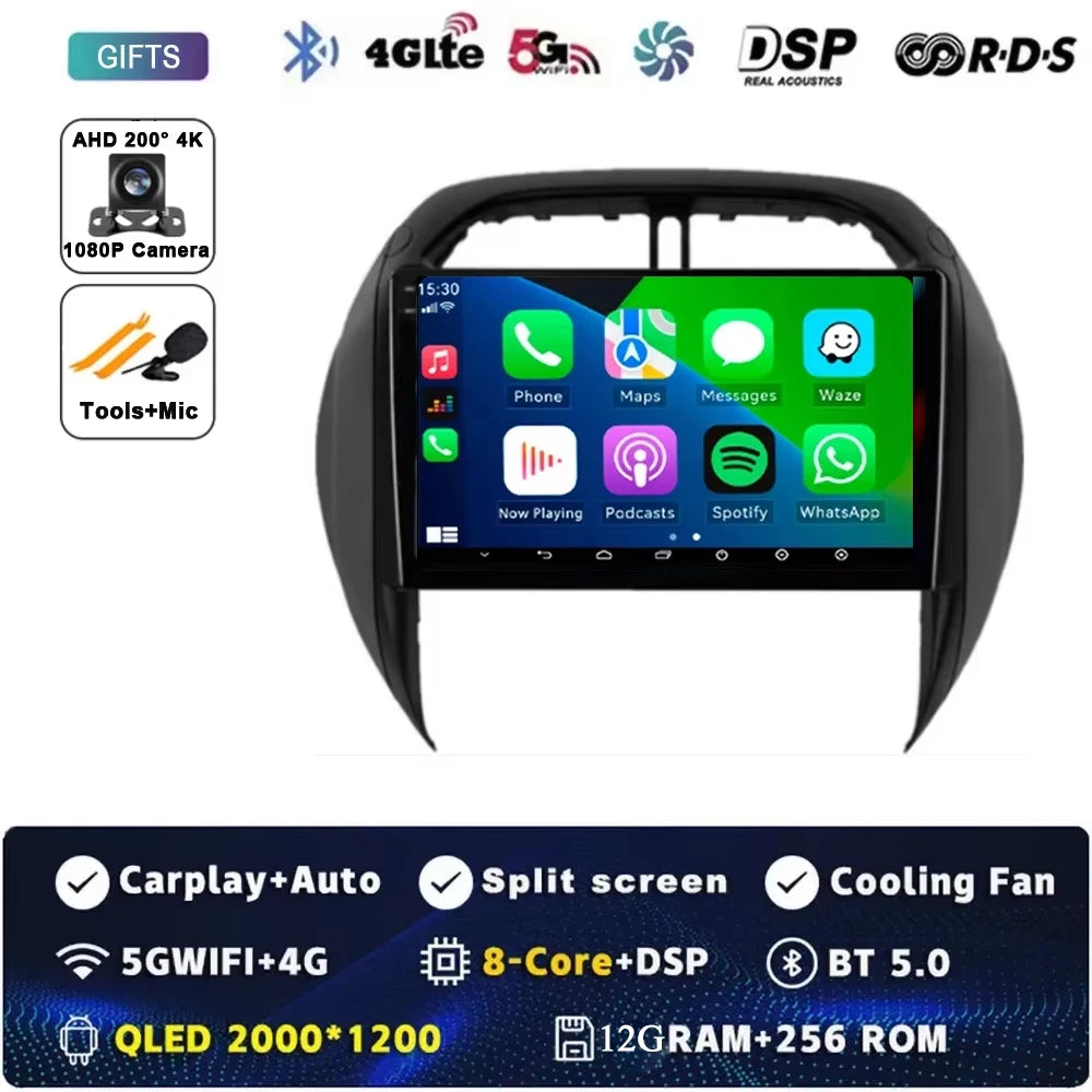 Android 15 Auto Radio For Toyota RAV4 RAV 4 2003 2004 2005 DSP Carplay GPS Navigation Multimedia Video Player Stereo 2din DVD