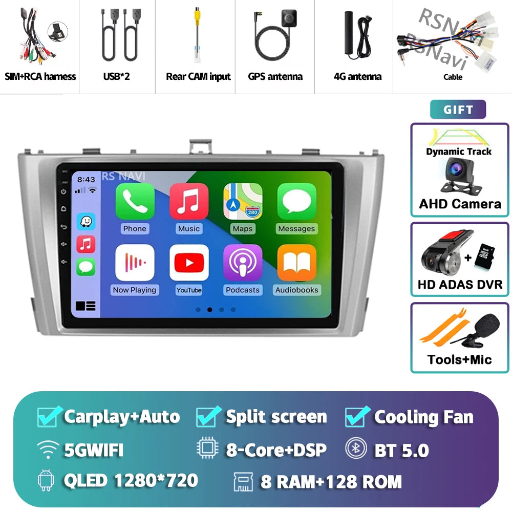 Android 14 Car Radio For Toyota Avensis T27 2009 - 2015 Navigation GPS Multimedia Player Stereo wifi+4G Carplay auto video 2din