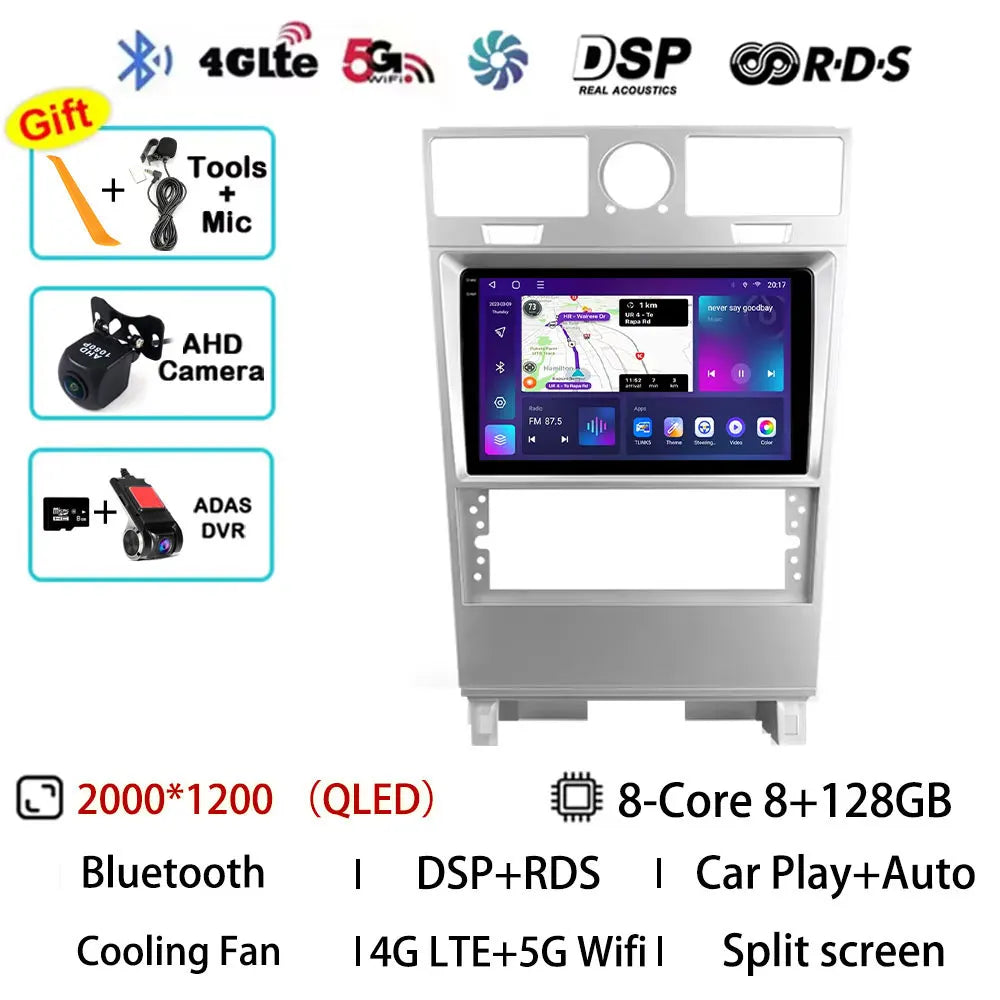 Android 15 Car Radio For Lincoln Navigator 2002 - 2006 GPS Wireless Carplay Auto Multimedia Player Navi Head Unit Stereo QLED BT