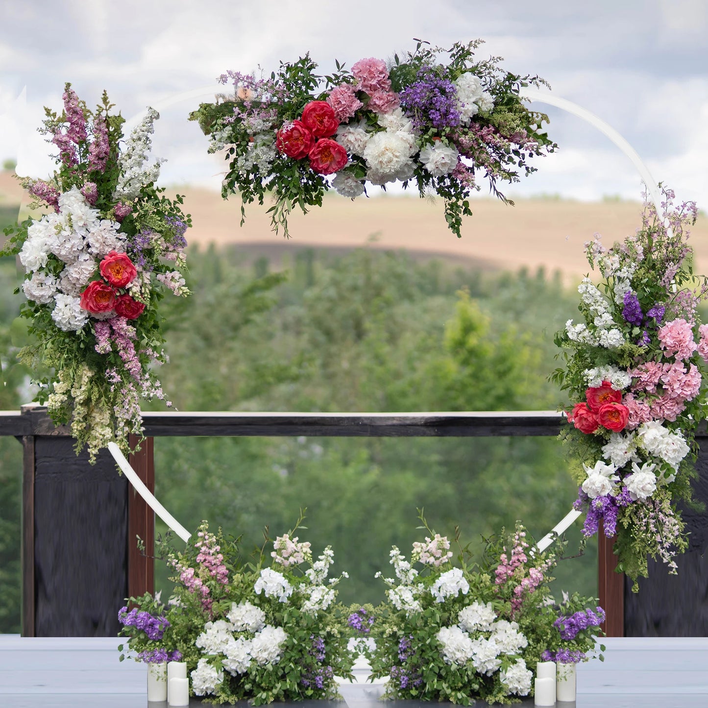 Heart Shape Metal Wedding Balloon Arch Backdrop Stand Frame Party Decoration Flowers Background Stand