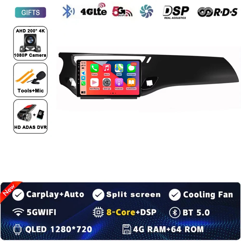Car Radio Carplay Android 15 For Citroen C3 DS3 2010 - 2016 Navigation GPS Android Auto Multimedia Player Stereo 4G Wifi No 2din