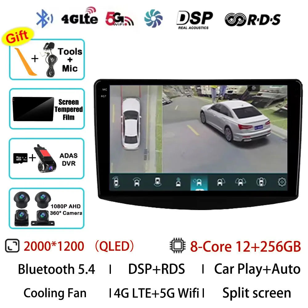 Android 15 Car Radio For Mitsubishi Grandis 1 2003 - 2011 GPS Multimedia Player Navi Head Unit Stereo Wireless Carplay Auto QLED
