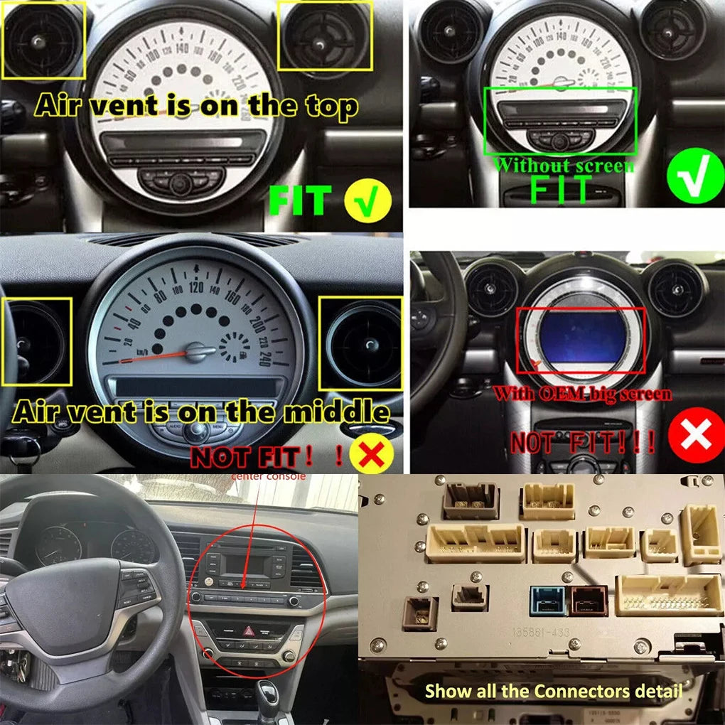 for BMW Mini R60 10-16 Android14 Wireless CarPlay Android Auto Clubman Countryman Wireless Auto AHD Carplay 1+32G