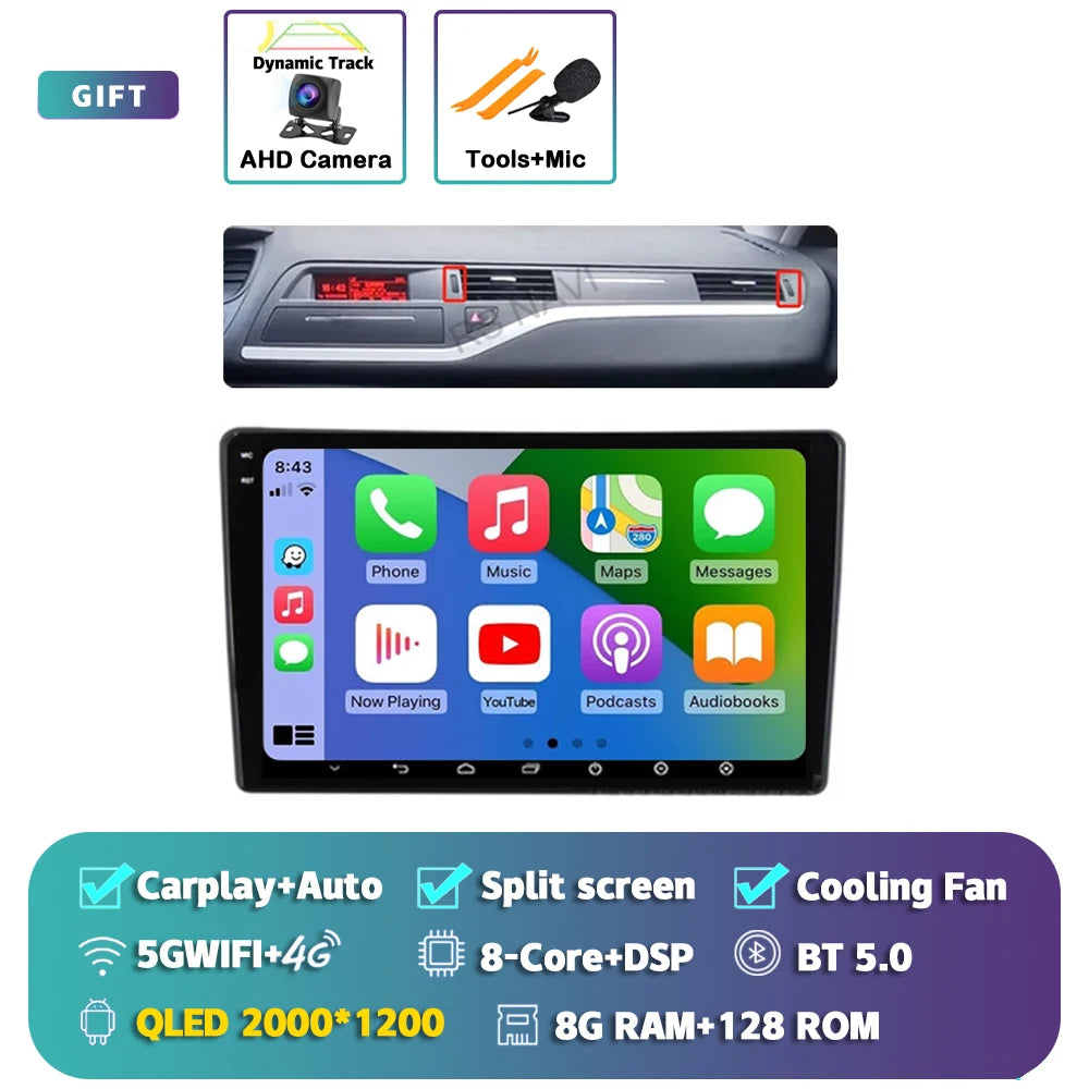 Android 14 Carplay Car Radio Multimedia For Citroen C5 2008 2009 2010 -2017 navigation video DVD Autoradio Stereo 2din Head Unit