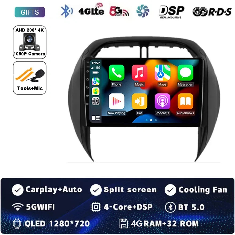 Android 15 Auto Radio For Toyota RAV4 RAV 4 2003 2004 2005 DSP Carplay GPS Navigation Multimedia Video Player Stereo 2din DVD