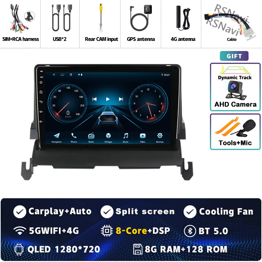 Android 14 CarPlay Car Radio for Dodge Journey 2009 2010 2011 2012 Multimedia Navigation GPS Stereo Auto video Head Unit 2 DIN