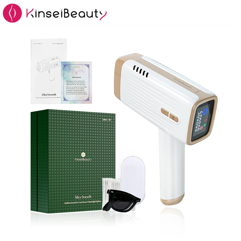 Kinseibeauty Laser Hair Removal IPL Hair Removal ICE Cold Epilator 500000 Flashes 3IN1 Epilator Body Depilador a laser