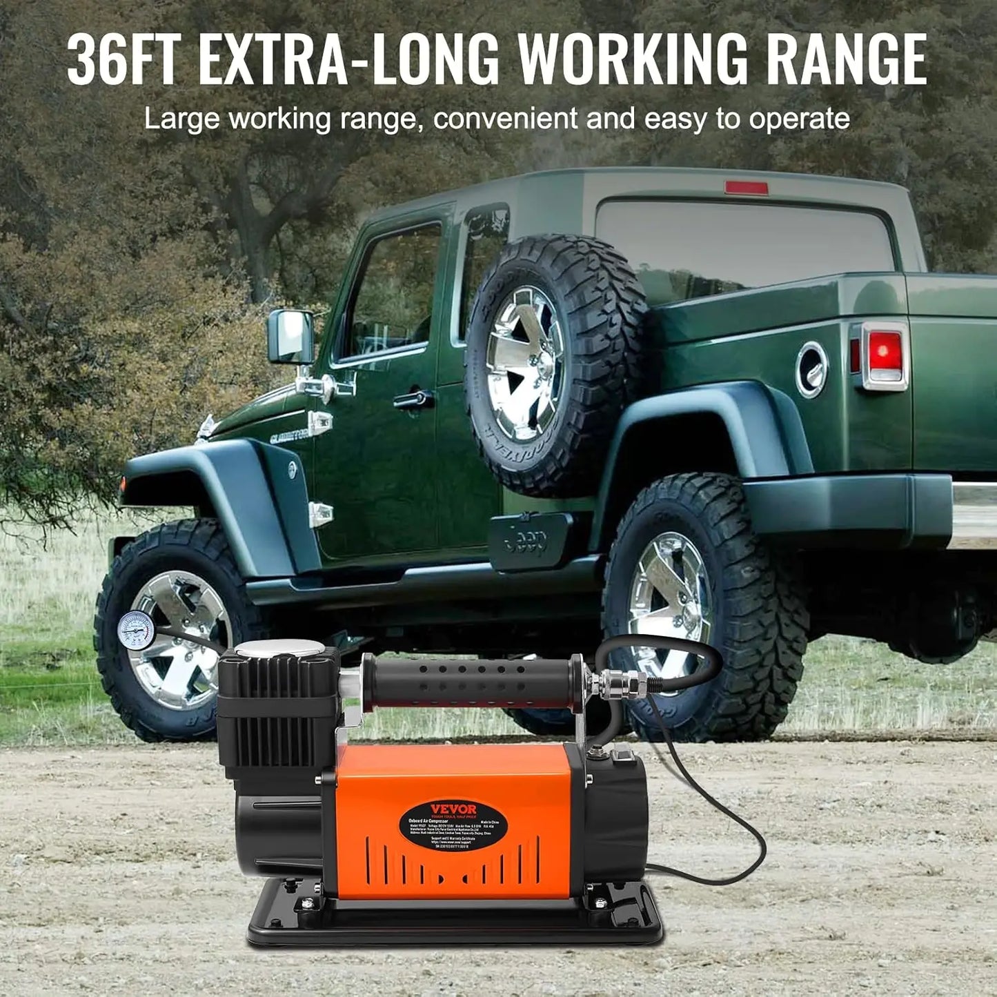 12V Air Compressor Heavy Duty 150PSI Offroad Air Compressor Portable Truck Tire Inflator 6.0CFM Air Pump for Jeep SUV