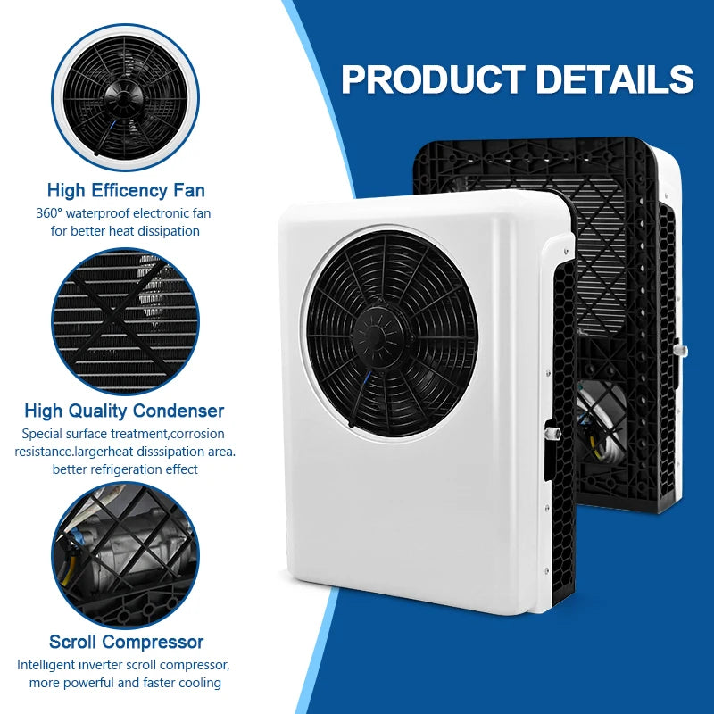 Air Conditioning 4-holes heating Universal Electric Car Compressor with 12V/24V A/C System – Perfect Climate Control for Trucks