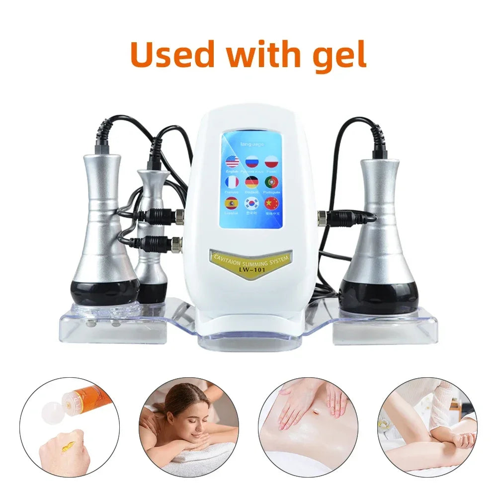 Miss Queeny 3-in-1 Vacuum 40K Slimming Cavitation Machine Skin Tightening And Anti Wrinkle Beauty Equipment(Fast Shipping)