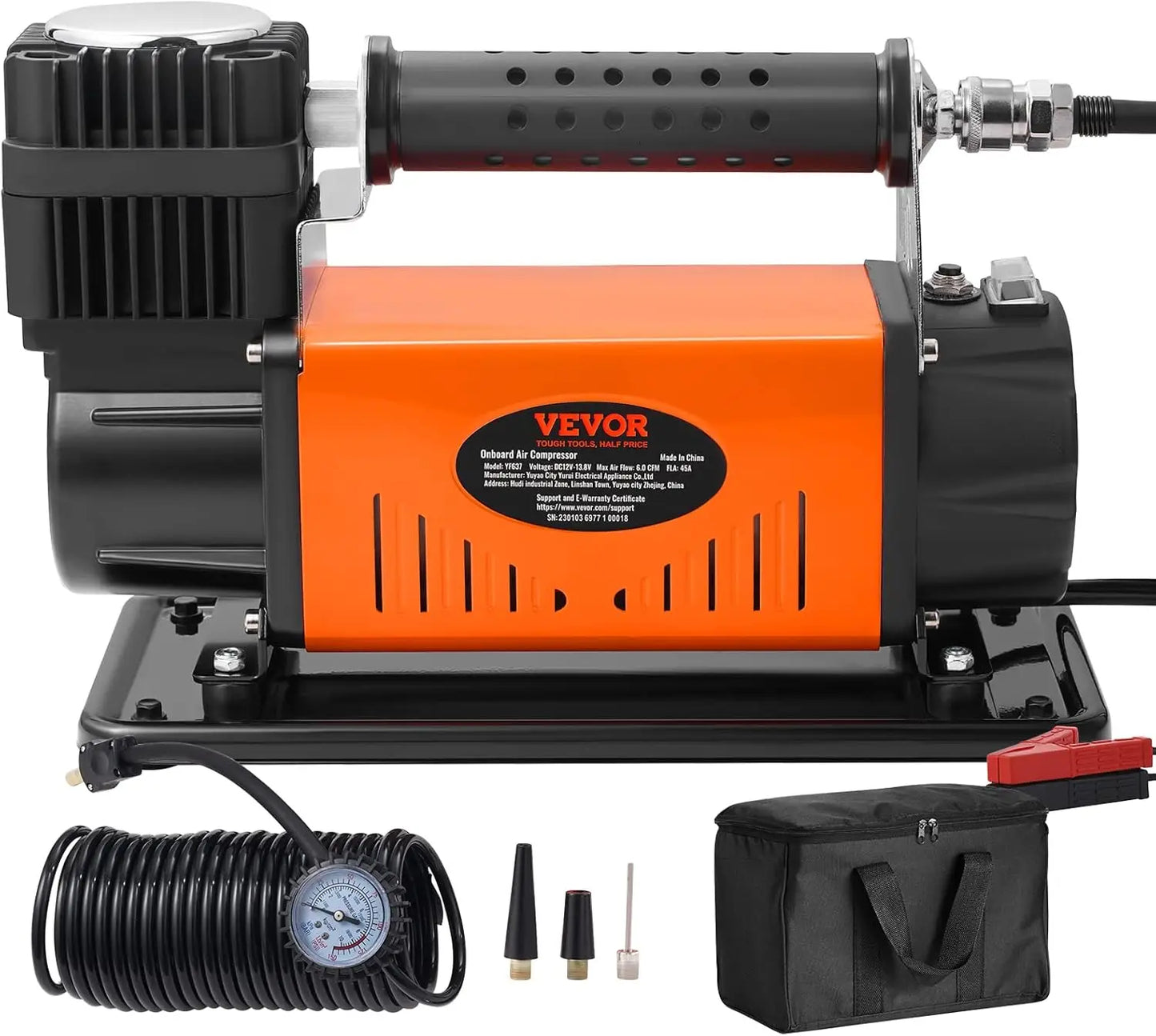 12V Air Compressor Heavy Duty 150PSI Offroad Air Compressor Portable Truck Tire Inflator 6.0CFM Air Pump for Jeep SUV