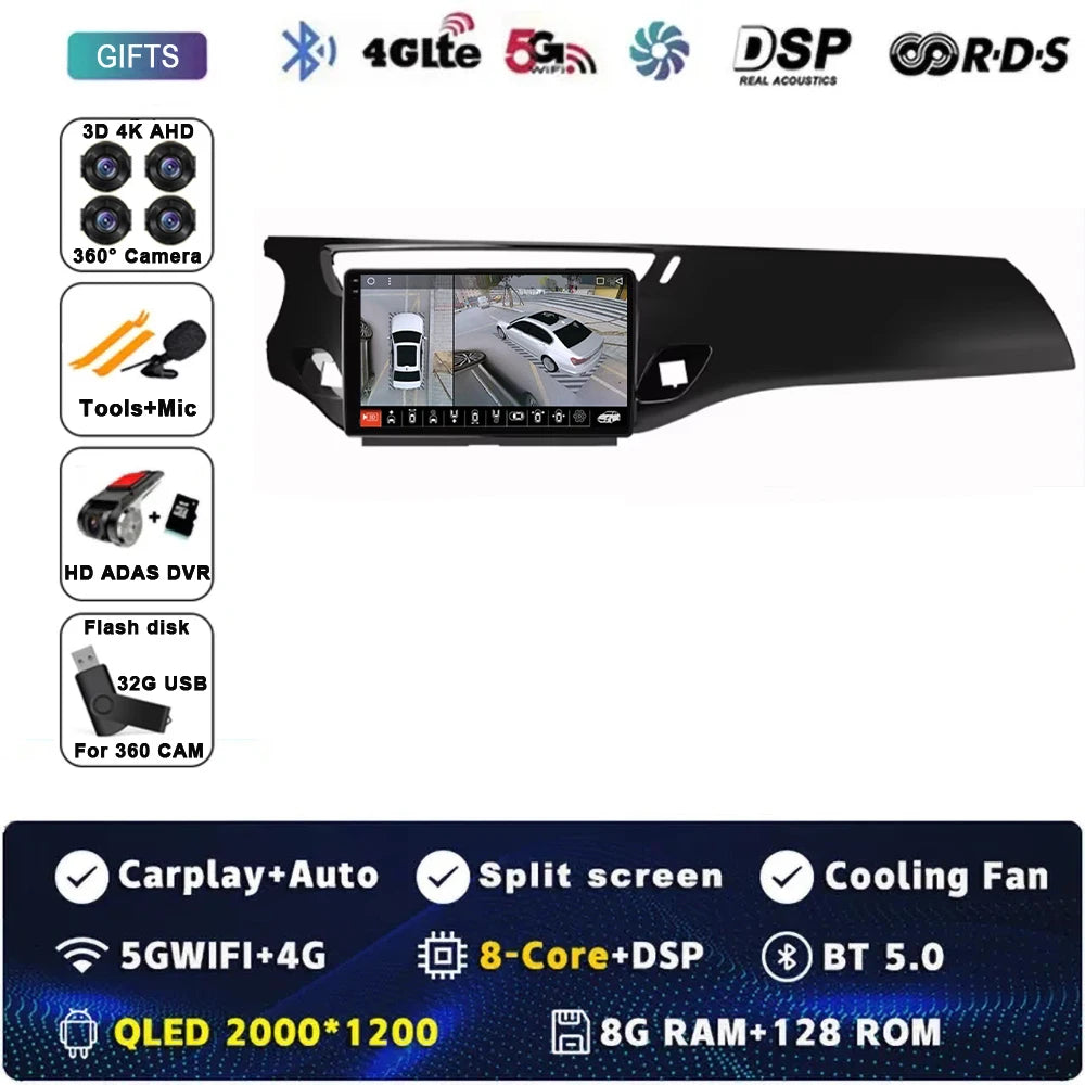 Car Radio Carplay Android 15 For Citroen C3 DS3 2010 - 2016 Navigation GPS Android Auto Multimedia Player Stereo 4G Wifi No 2din