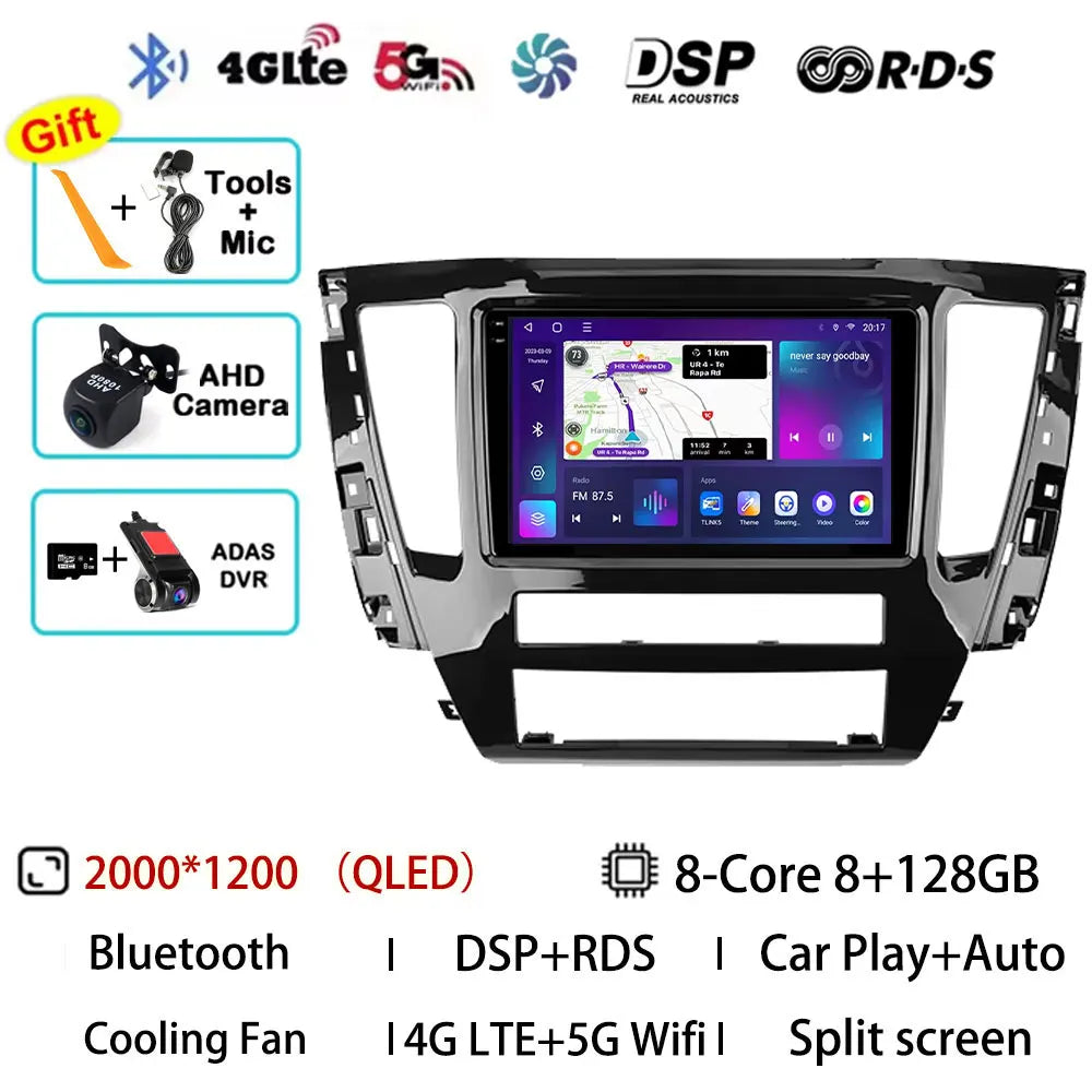 Android 15 Car Radio For Mitsubishi Pajero Sport 3 2020 - 2021 GPS Multimedia Player Navi Head Unit Stereo 360 Camera QLED Video