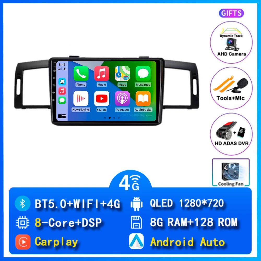 Android 14 Carplay Car Radio For Infiniti M35 2003 - 2010 NISSAN FUGA 2005 - 2010 Navigation Multimedia Player Stereo WiFi+4G BT