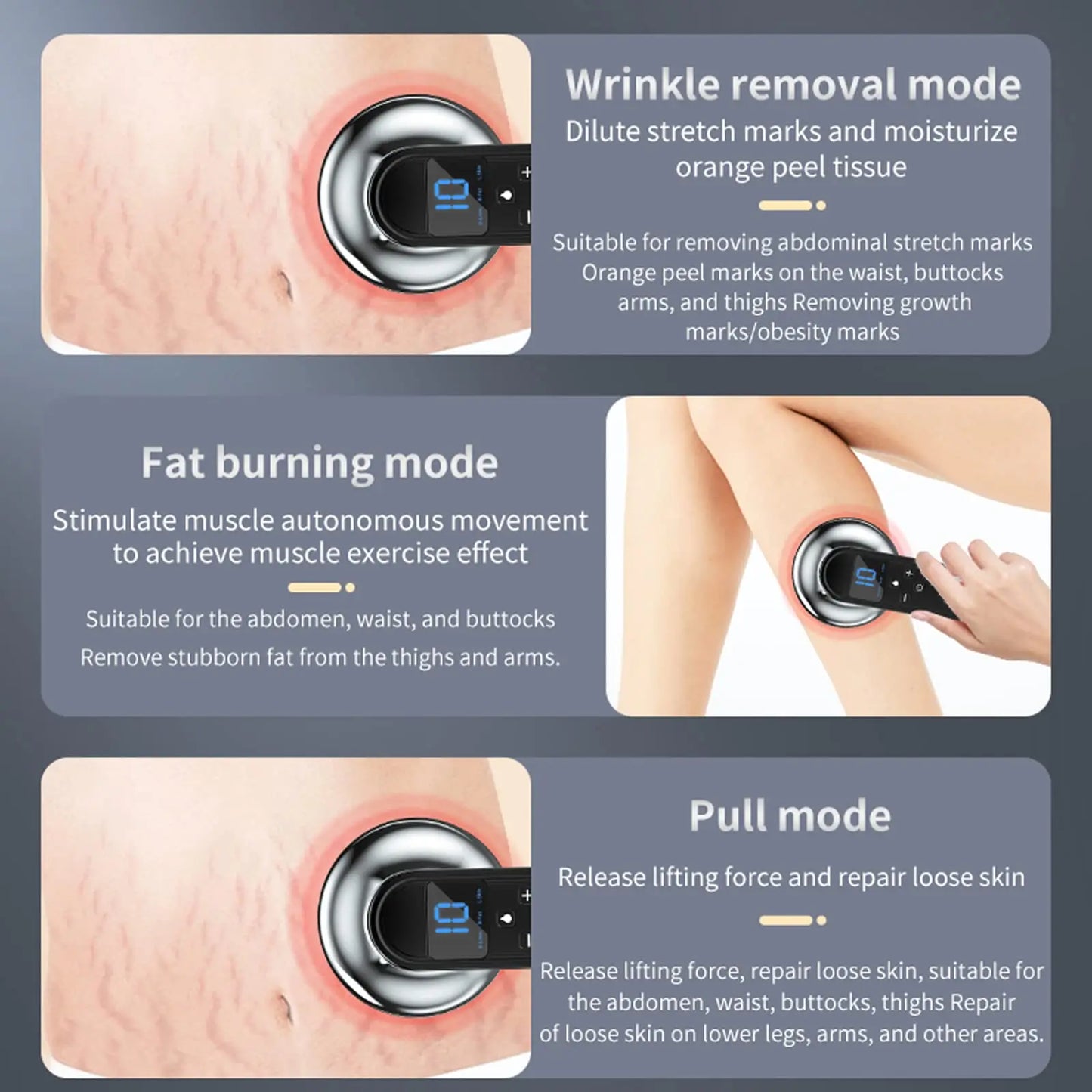 Cellulite Massager EMS & RF Radio Frequency Body Slimming Machine Fat Burner LED Therapy Lose Weig