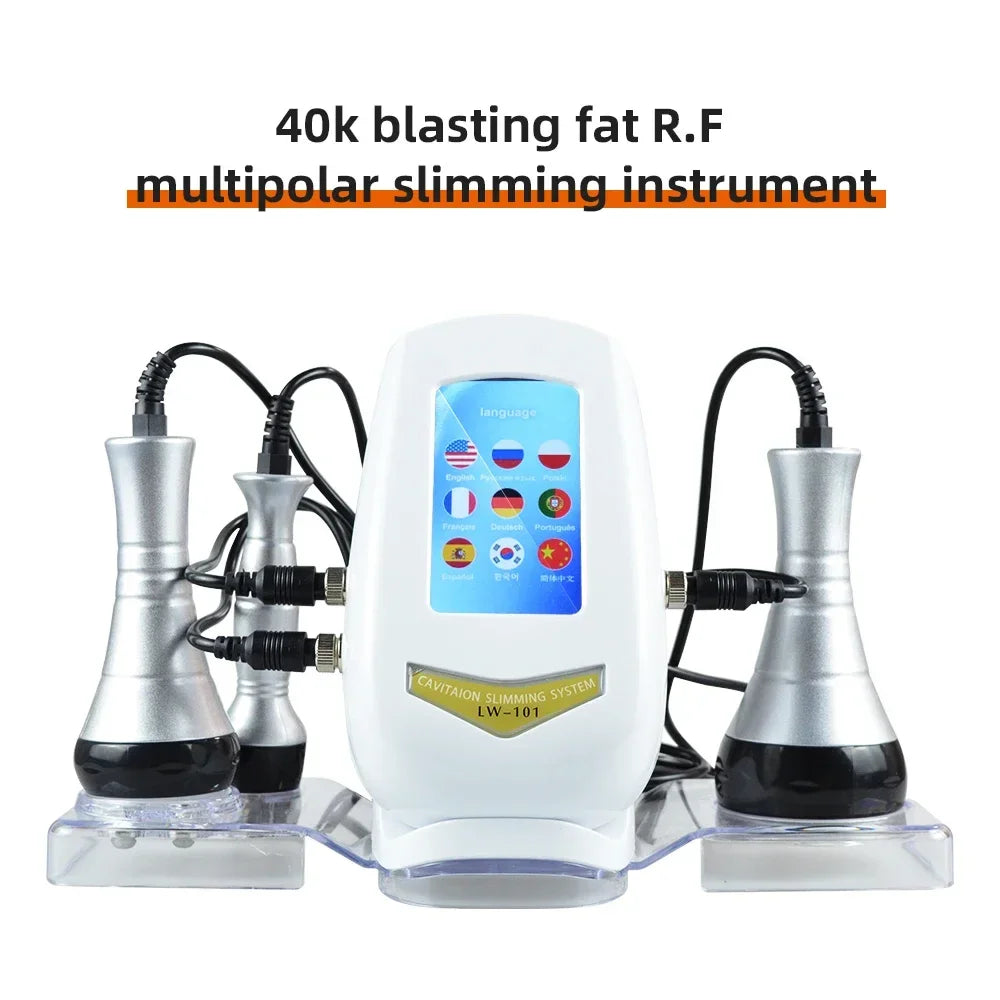 Body Slimming 40K Cavitation Ultrasonic Weight Loss Skin Rejuvenation Beauty Machine Multipolar RF Skin Tighten Anti-wrinkle