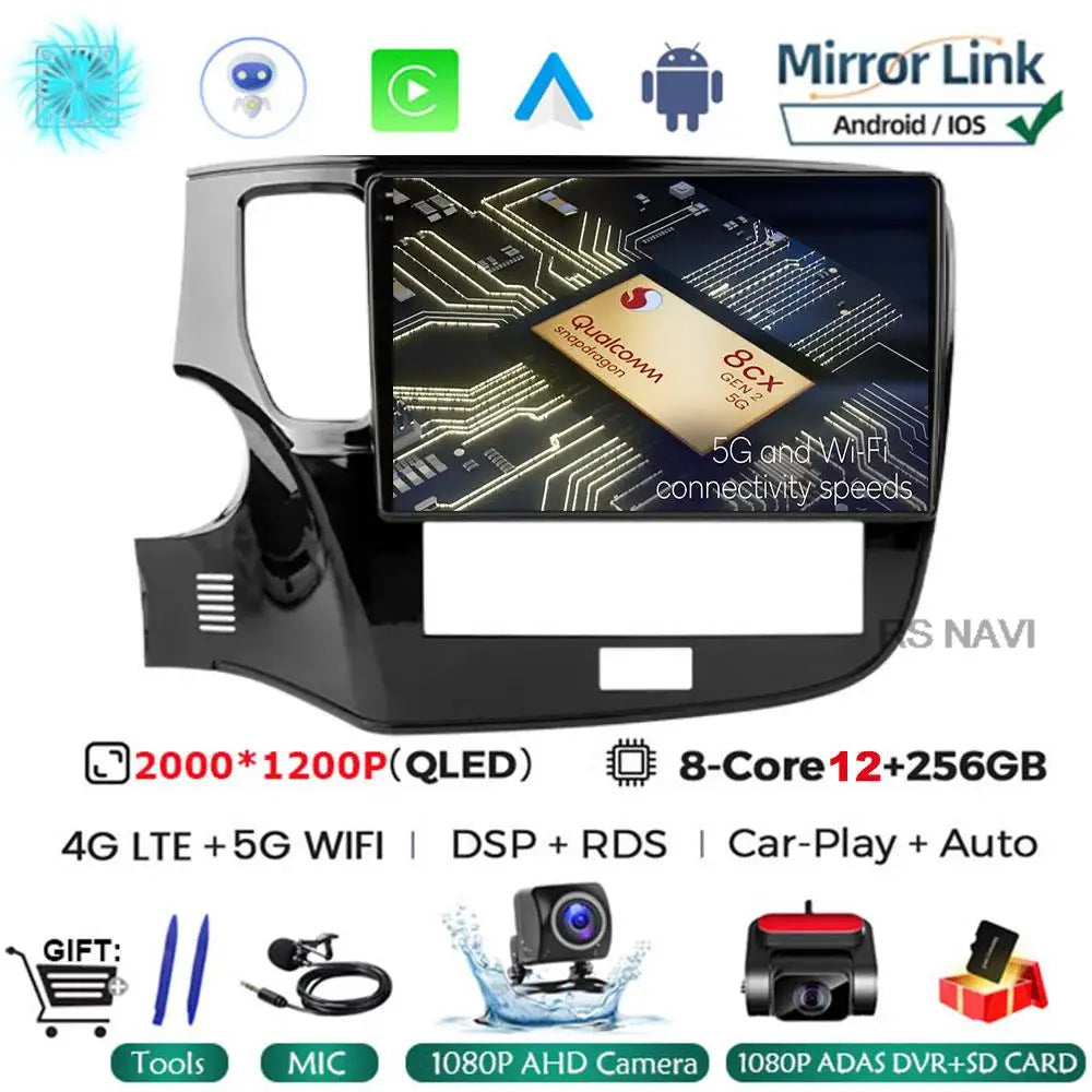 Android 14 Car Radio Multimedia Automotive Carplay Android Auto Wireless For Mitsubishi Outlander 3 2012-2018 Autoradio Stereo
