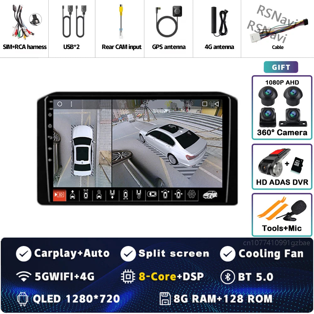 Android 14 Car Radio For Mitsubishi Xpander 2021 2022 Navigation GPS Multimedia Video Player Stereo wifi+4G Carplay Qualcomm DSP