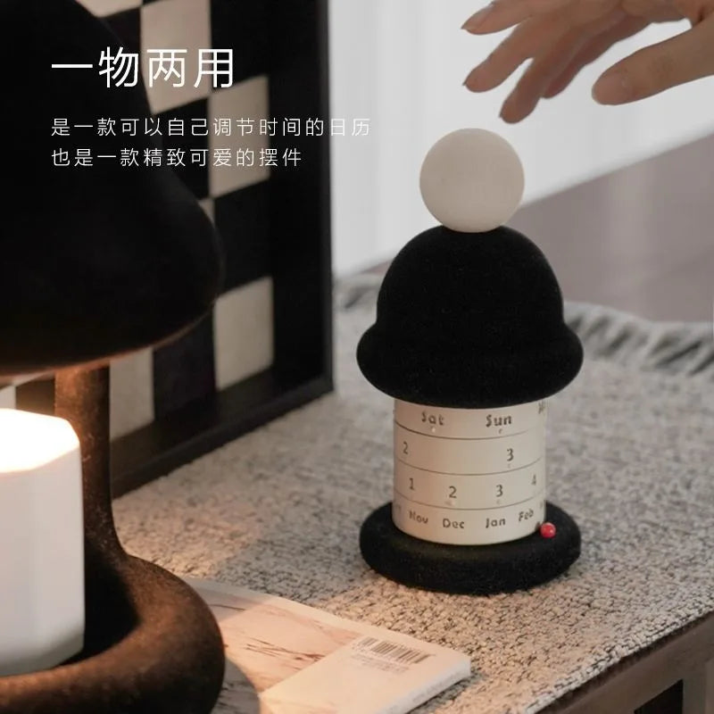 Small Snow House Perpetual Calendar Study Christmas Gift Niche High-end Ornaments Home Decor Christmas Decoration Kawaii Decor
