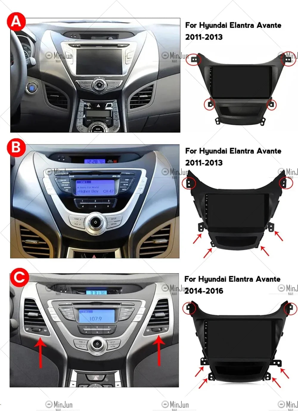 Android 14 Carplay Auto For Hyundai Elantra 5 JK GD MD UD 2011 - 2013 Qualcomm Car Radio Multimedia Video Player Navigation GPS